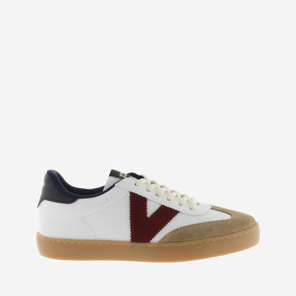 Victoria Sneakers Donna Bassa Pelle Bianco Multi - MARIO SPATARELLA