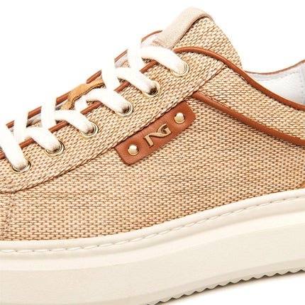 NeroGiardini Sneakers Donna in Pelle e Tessuto Ambra - MARIO SPATARELLA