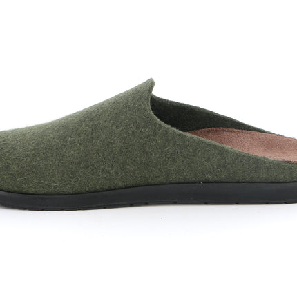 Pantofole Uomo Feltro Lana Verde CE0251 PONE MUSCHIO Grunland 