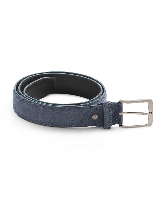 Cintura Uomo in Pelle Camoscio Blu 534C LAGO Frau 