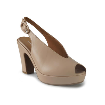 Gianmarco Sorelli Sandali Chanel con Tacco Alto e Plateau in Pele Nude - MARIO SPATARELLA