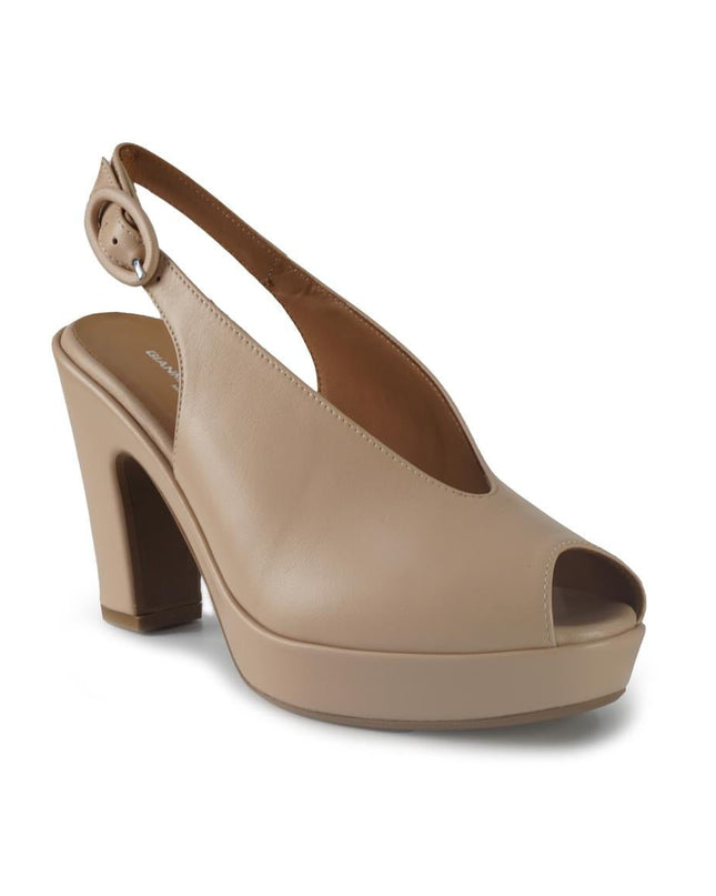 Gianmarco Sorelli Sandali Chanel con Tacco Alto e Plateau in Pele Nude - MARIO SPATARELLA