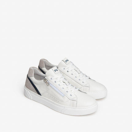 Nero Giardini Sneakers Uomo in Pelle Bianca con Zip E400241U BIANCO 707 Nero Giardini 