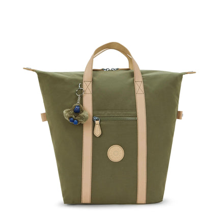 Kipling Zaino Borsa Medio con Laptop in Tessuto Cotton Kaki NEW ART BACKPACK FC COTTON KHAKI Kipling 