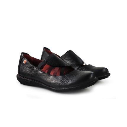 Jungla Mocassini Donna con Elastici in Pelle Nero 8400 BLACK Jungla 
