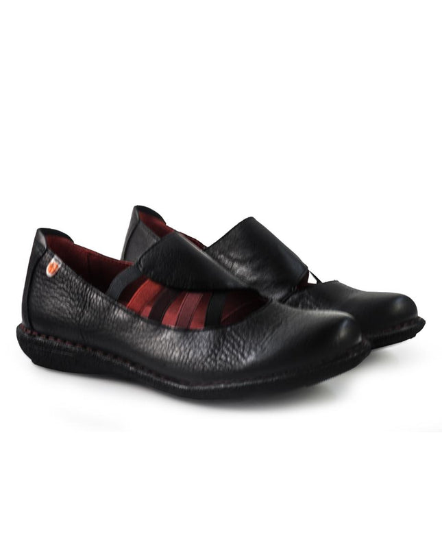 Jungla Mocassini Donna con Elastici in Pelle Nero 8400 BLACK Jungla 