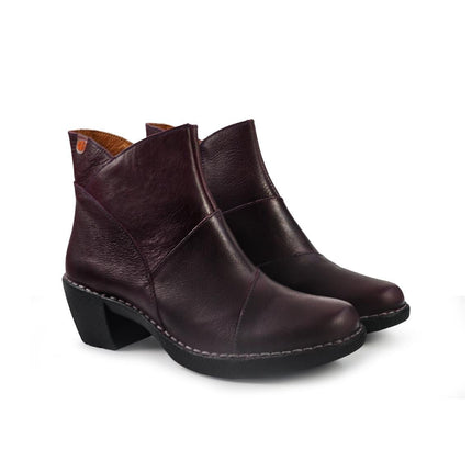 Jungla Stivaletti Donna con Tacco in Pelle Viola - MARIO SPATARELLA