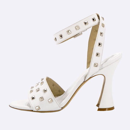 Sandali Donna in Pelle Bianco con Tacco Alto Rocchetta ROCK 3 BIANCO Tattoo 