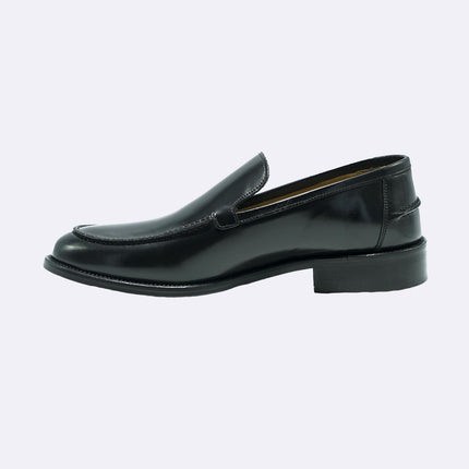 Mocassino Liscio Fondo Cuoio in Pelle Nero PIANTA 5 LUX NERO Rogal's 