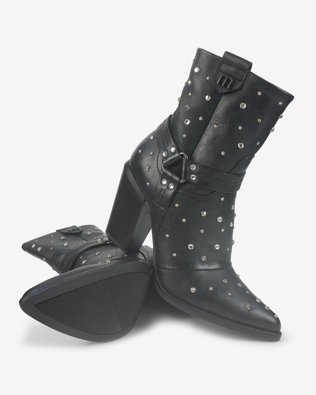 Stivaletto Texano con Borchie T76205 NERO Mjus 
