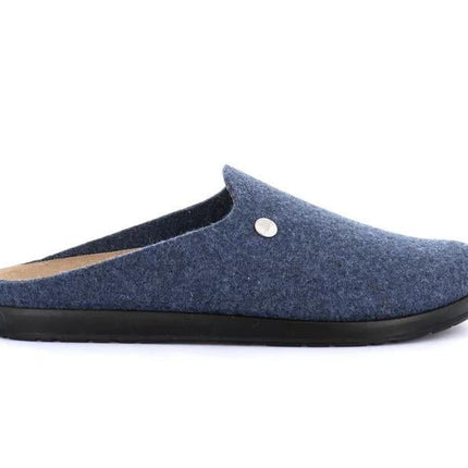 Pantofole Uomo Feltro di Lana Blu - MARIO SPATARELLA