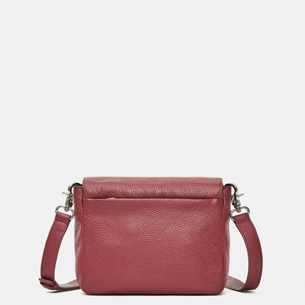 Mandarina Duck Borsa in Pelle Grape con Patta e Tracolla FZT69 MELLOW LEATHER GRAPE Mandarina Duck 