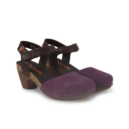 Jungla Pump Donna con Tacco in Pelle Nabuk Viola - MARIO SPATARELLA