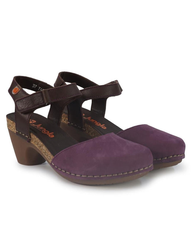 Jungla Pump Donna con Tacco in Pelle Nabuk Viola - MARIO SPATARELLA