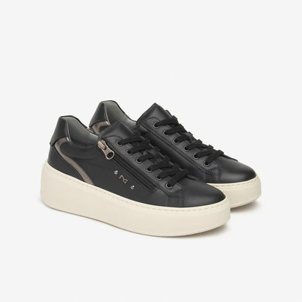 Nero Giardini Sneaker Donna con Platform in Pelle Nero - MARIO SPATARELLA