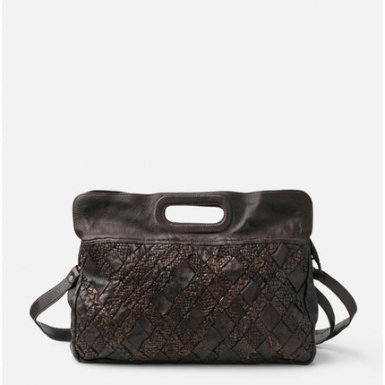 Biba Borsa Cartella Donna con Tracolla in Pelle Marrone KAN1L KANAB DARK BROWN Biba 