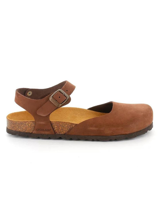 Grunland Sandali Sughero Pelle Nabuk Marrone - MARIO SPATARELLA