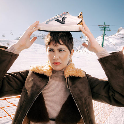 Victoria Sneakers Donna Bassa in Pelle Taupe Animalier Multi 8806114 SMASH ANIMALIER Victoria 