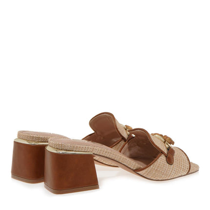 Sandalo Sabot Beige CARMEN 149 BEIGE RAFFIA Exe 