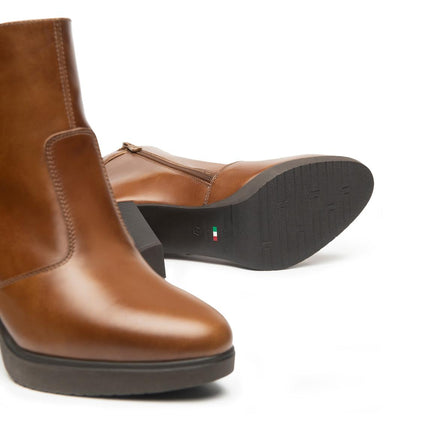 Nero Giardini Stivaletti Tronchetti Donna in Pelle Cuoio I513811D 400 CUOIO Nero Giardini 