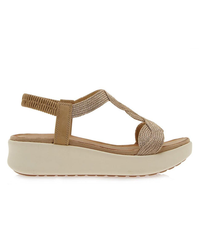 Exe Sandli Confort Donna con Zeppa Laminato Rosa Gold BZX23170-QD25 LAMINATO Exe 