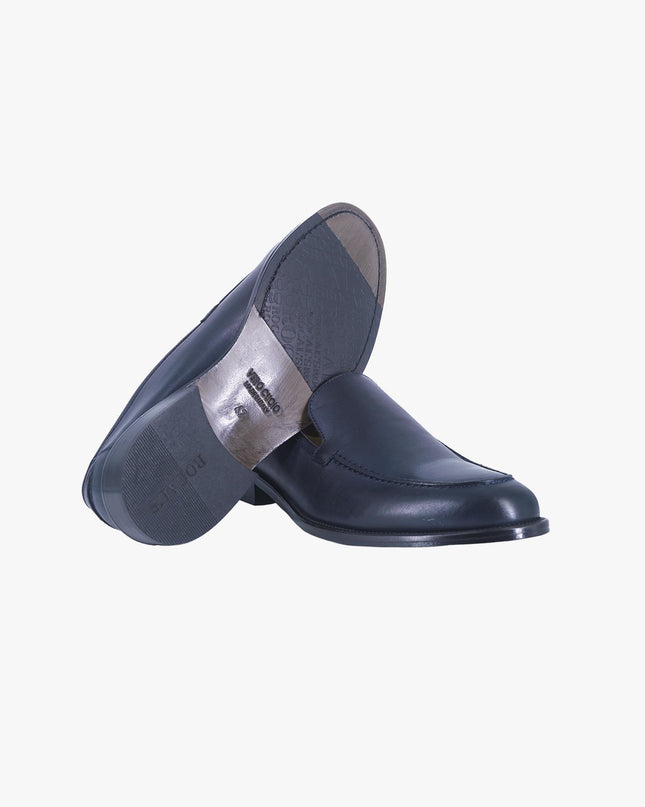 Mocassini Uomo Fondo Cuoio Cucito PIANTA 5 BLU P23 Rogal's 