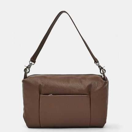 Mandarina Duck Borsa Donna a Spalla in Pelle Marrone FZTA6 MELLOW LEATHER MILK CHOCOLATE Mandarina Duck 