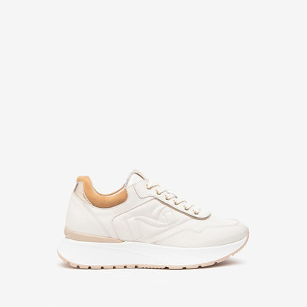 Nero Giardini Sneakers Donna Bassa in Pelle Osso E512884D OSSO 713 Nero Giardini 