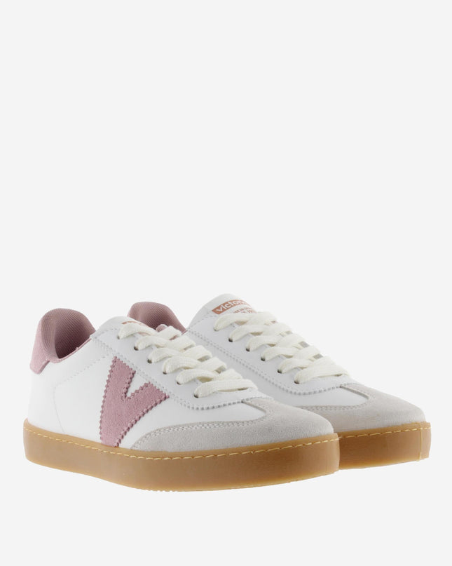 Victoria Sneakers Donna Bassa Pelle Bianco Rosa 1126206 BERLIN ROSA Victoria 