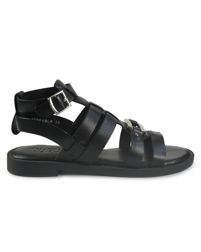 Vueva Sandali Flat Donna in Pelle Nero WD425R25 BLACK Vueva 