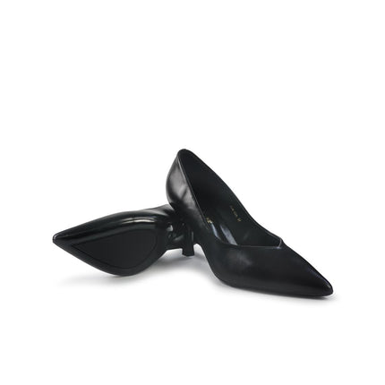 Decollete Donna a Punta Tacco a Spillo in Pelle Nero YA08-03A BLACK ClaudV 