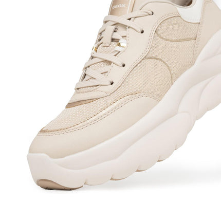 Geox Sneakers Donna Xtors con Zeppa in Tessuto Beige D651FB XTORS PAPYRUS GOLD Geox 