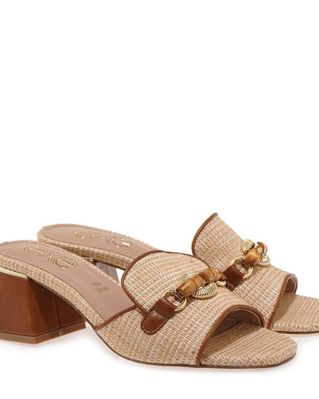 Sandalo Sabot Beige CARMEN 149 BEIGE RAFFIA Exe 