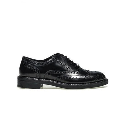 Frau Francesine Oxford Monogramma Donna in Pelle Nero - MARIO SPATARELLA