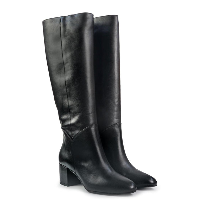 Stivali Spatarella Donna Tubolare in Pelle Nero 0301 BLACK Spatarella 