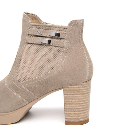 NeroGiardini Stivaletti Donna con Tacco e Plateau in Camoscio Creta - MARIO SPATARELLA