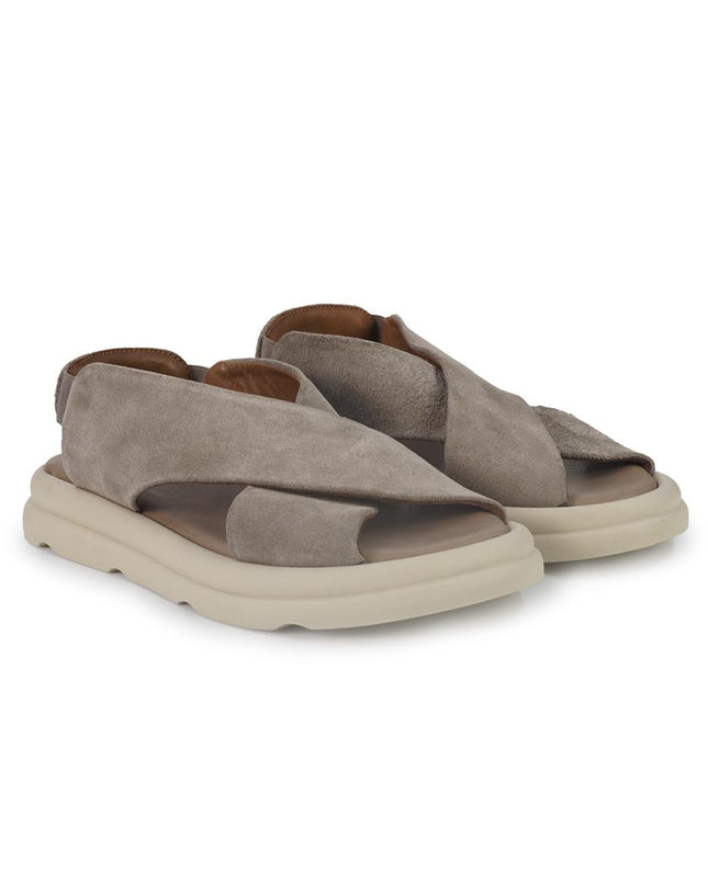 Bueno Sandali Bassi Donna in Camoscio Pietra A2603 STONE Bueno 