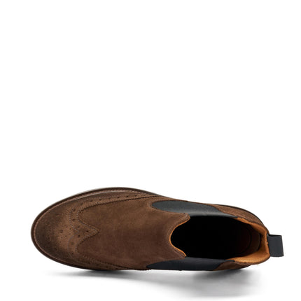 Stivaletti Frau Chelsea Oxford Donna in Camoscio Cacao 96A6 WAXY CACAO Frau 