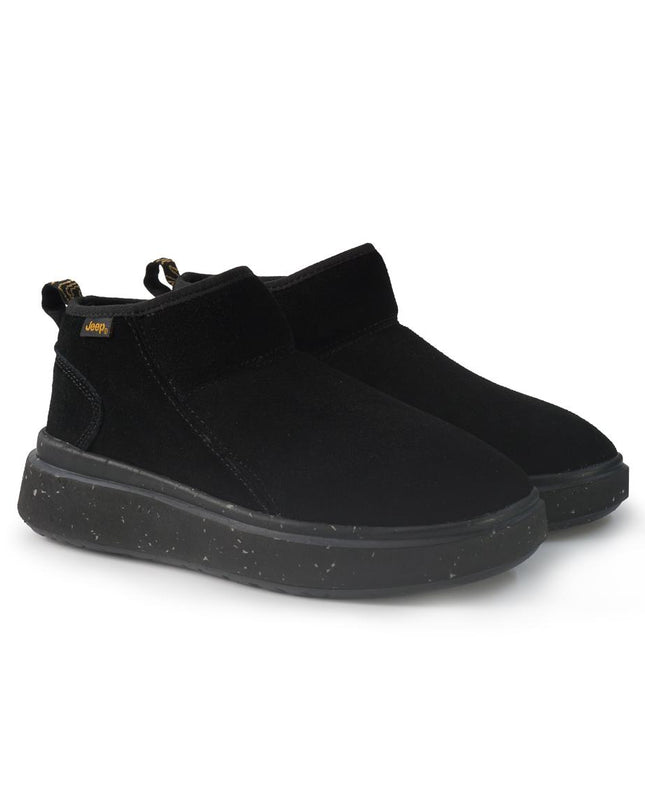 Stivaletti Bassi Imbottiti Camoscio Nero - MARIO SPATARELLA