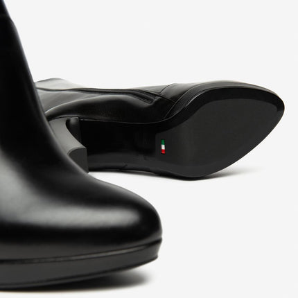 Nero Giardini Stivali Donna Tacco Alto e Plateau in Pelle Nero - MARIO SPATARELLA