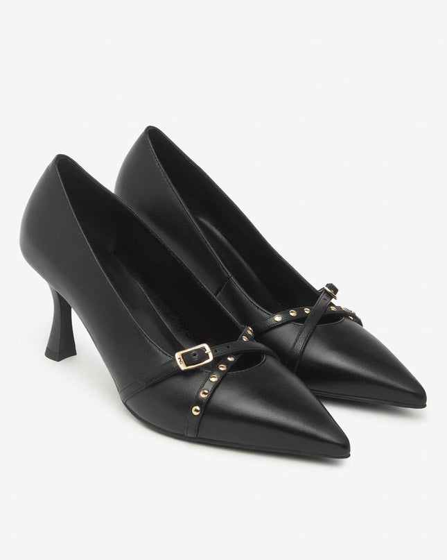 Nero Giardini Decollete Borchie in Pelle Nero - MARIO SPATARELLA