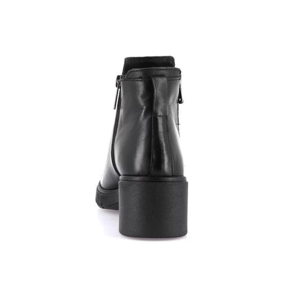 Grunland Stivaletti Donna Tacco Medio in Pelle Nera - MARIO SPATARELLA