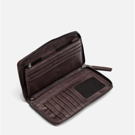 Biba Portafogli Donna in Pelle Intrecciata Marrone con Zip - MARIO SPATARELLA