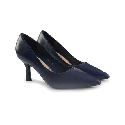 Francesco Milano Decollete a Punta in Pelle Blu A08-01A BLUE Francesco Milano 