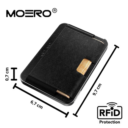 Moero M2 Pro Saffiano Black Portafoglio Slim M2 PRO SAFFIANO BLACK CARD BLACK Moero 