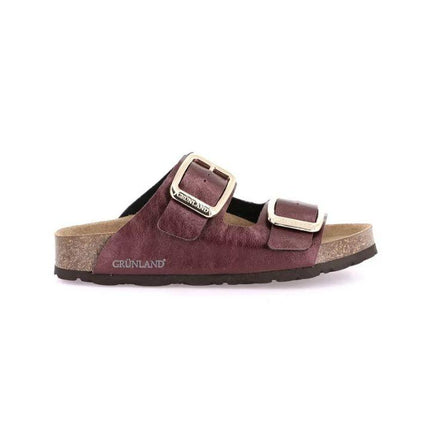 Grunland Sandali Donna Plantare Sughero Doppia Fibbia in Tessuto Bordeaux CB1802 ENNY VINACCIA Grunland 