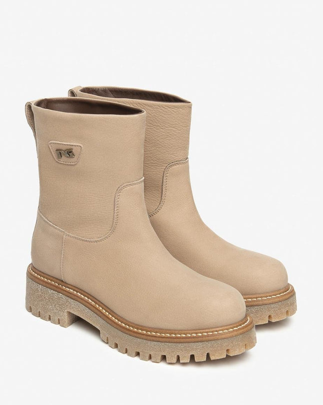 Nero Giardini Stivaletti Anfibi Donna Tubolare in Nabuk Marmo - MARIO SPATARELLA