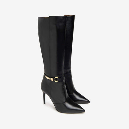 Stivali Donna Tacco a Spillo Pelle Nera I410828DE NERO 100 Nero Giardini 