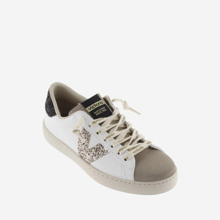 Sneakers Victoria Donna Bassa Pelle Bianco Glitter 1126228 BERLIN GLITTER Victoria 