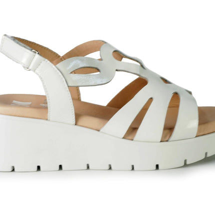 Sandali Donna Zeppa Vernice Bianco 32005 BERA WHITE Callaghan 